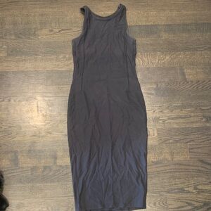 lululemon athletica Black Ribbed Tank Midi Dress